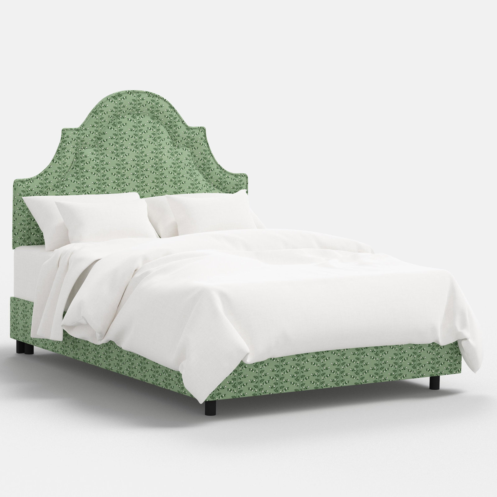 Rifle Paper Co. x Cloth & Company Marion Bed, King, Climbing Vines Green