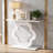 39.4-Inch White Modern Console Entryway Table