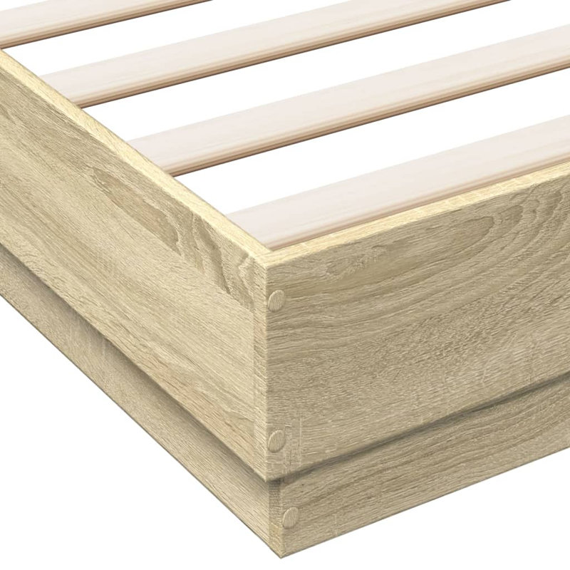 Noar Bed, Sonoma Oak, UK Small Double - DE 120 x 190 cm