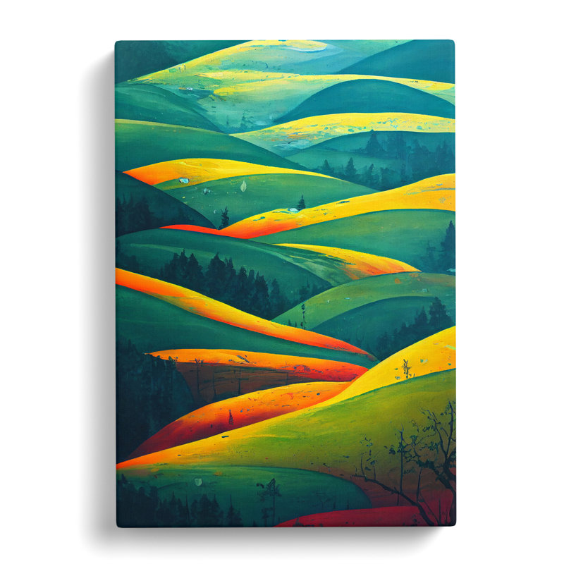 Bristow Spring Meadow Landscape - Wrapped Canvas, 76cm H x 50cm W