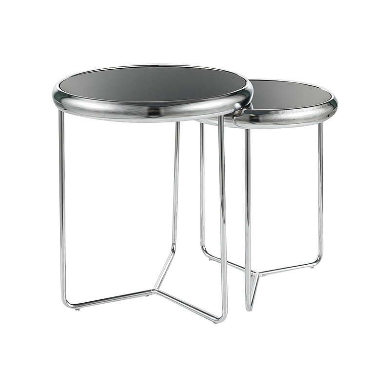 Aidet Coffee Table, Chrome, 50" H x 47" L x 47" W