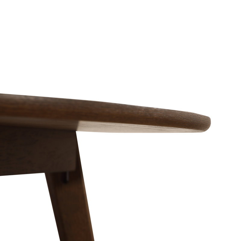 Sienna Round Wooden Dining Table - 100cm, Walnut