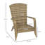 Chaise de patio en osier - l 25,2 po x P 31,5 po x H 35,4 po - Acier - 1 pièce - Brun clair-608516820