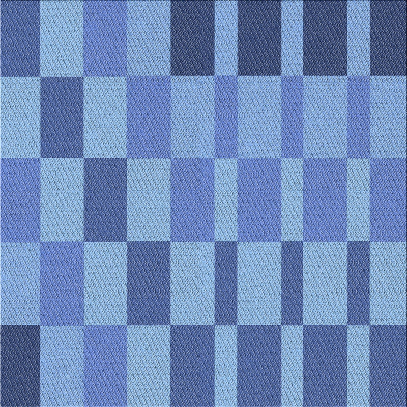 Tapis de zone bleue à motifs, Carré 3 pi
