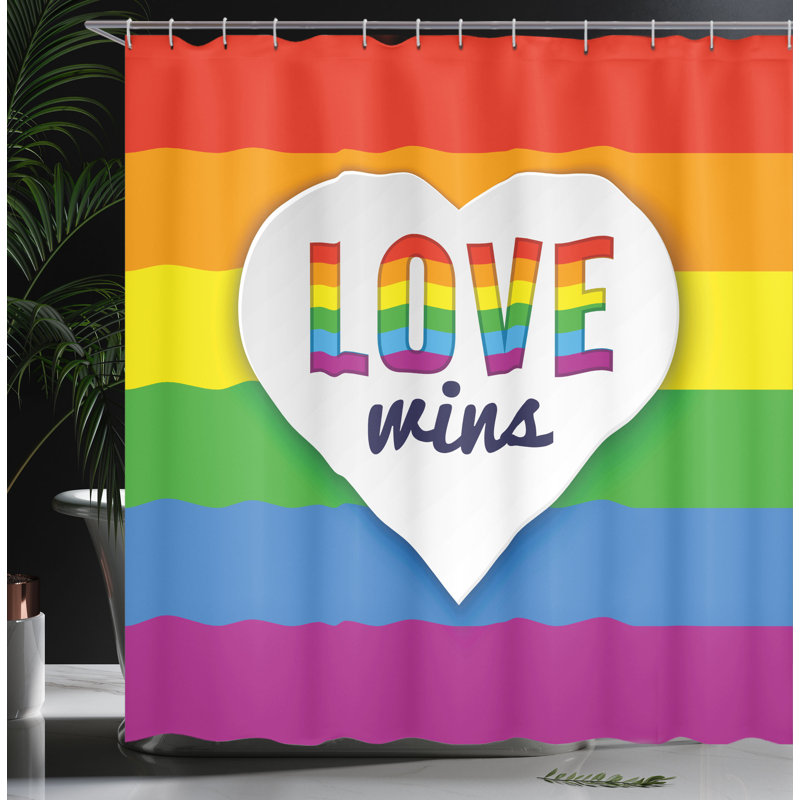 Shower Curtain with Hooks Included, 75" H x 69" W