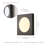 Modern Square Black LED Flush Mount Wall Light with Center Round Acrylic Panel