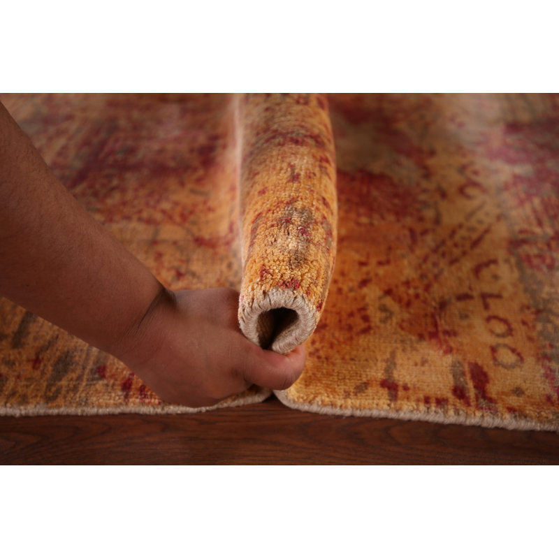 Tapis moderne entièrement fait à la main 7 x 11