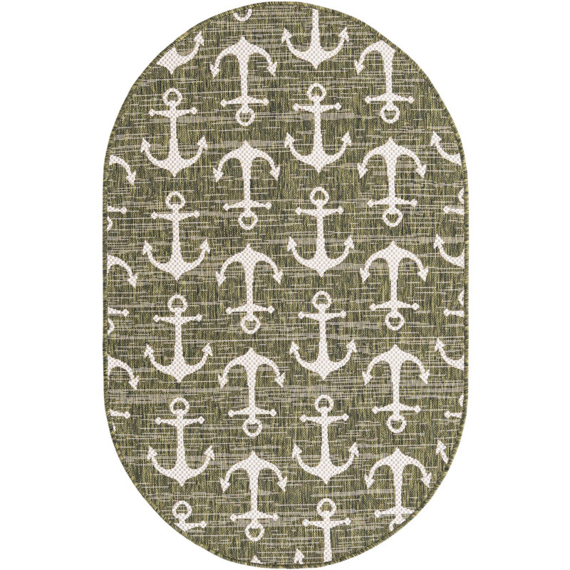 Tapis vert d'extérieur Ayton, Ovale 3 pi 3 po x 5 pi 3 po