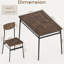 Ensemble de table de salle à manger 7 pièces pour table de cuisine 6, 43,3 po et chaises en bois avec rangement et dossier-693725340-693725343