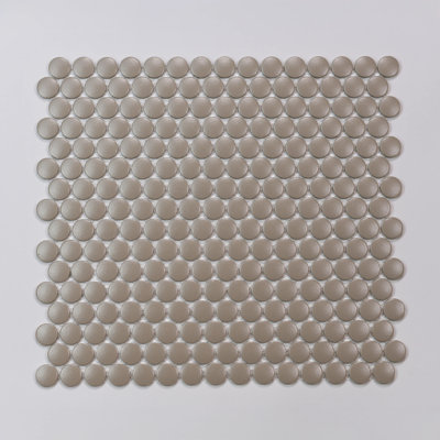 Carreau de mosaïque rond en porcelaine matte 3/4 po x 3/4 po Marin