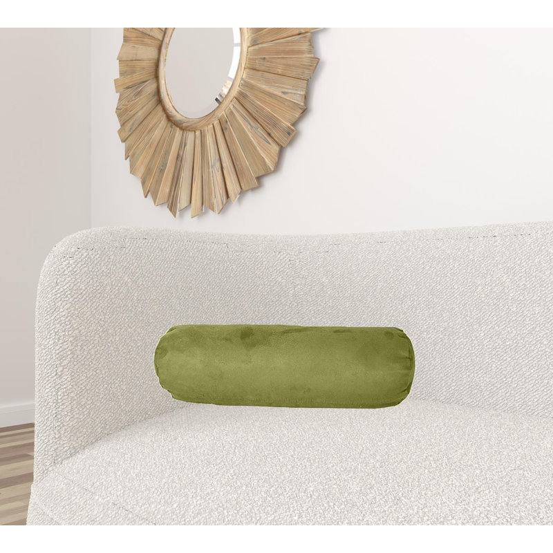 Coussin décoratif en microsuède fuchsia 8 po x 20 po, Vert mousse