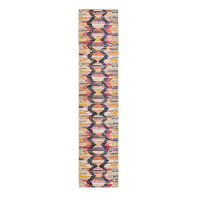 Abstract Orange/Gray Area Rug