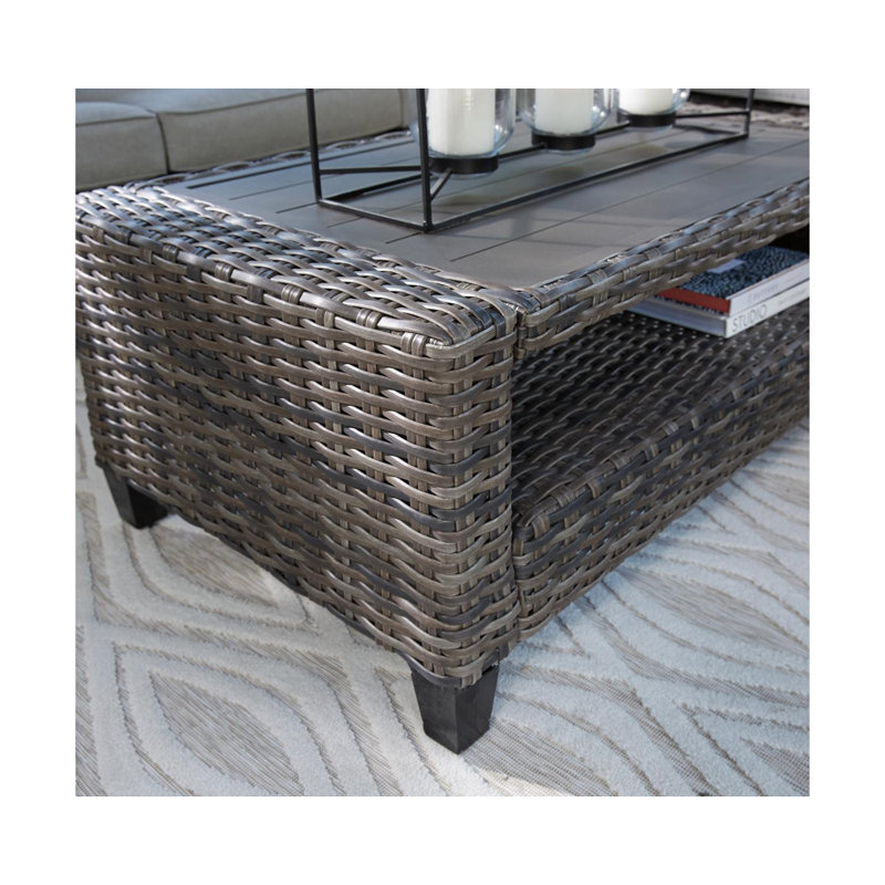 Clavene Wicker 5 - Person Patio Conversation Set with Cushions