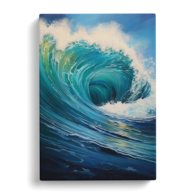 Ocean Modern Art - Wrapped Canvas, 50cm H x 35cm W x 3cm D