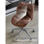 Chaise d'appoint contemporaine en cuir avec hauteur réglable