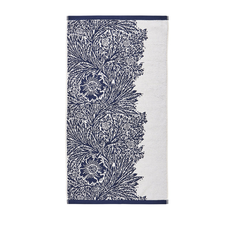 100% Cotton, Blue Floral, Bath Towel