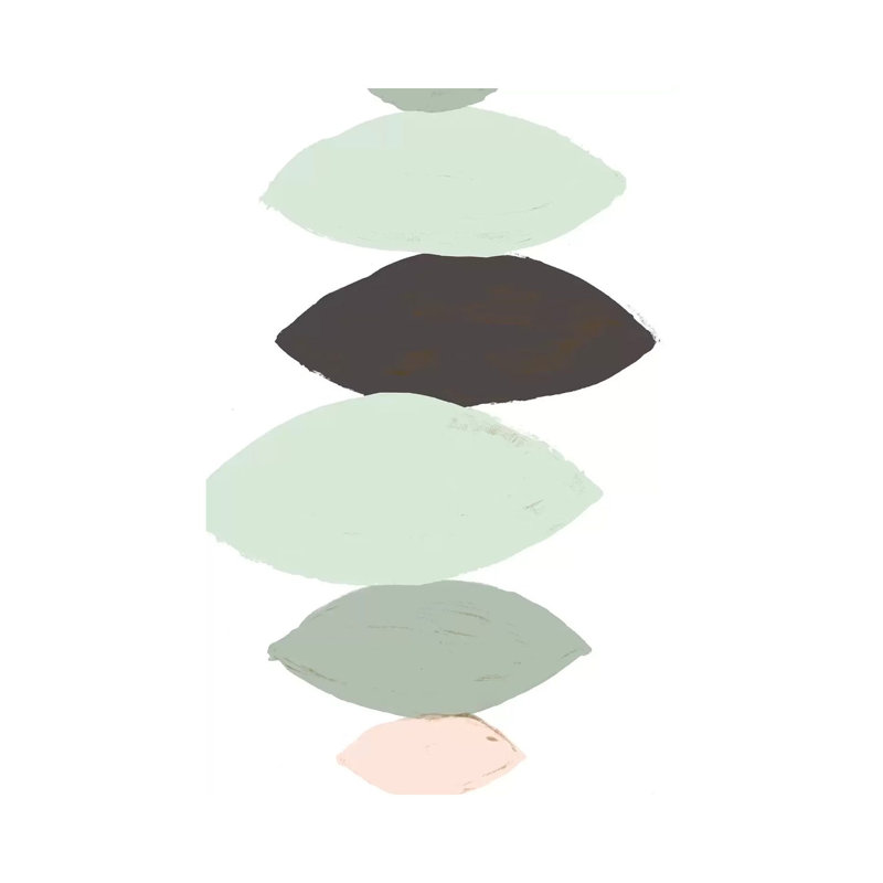 Pastel Pebbles 1 Piece Painting on Canvas, 45.72cm H x 30.48cm W x 1.91cm D, Wrapped Canvas