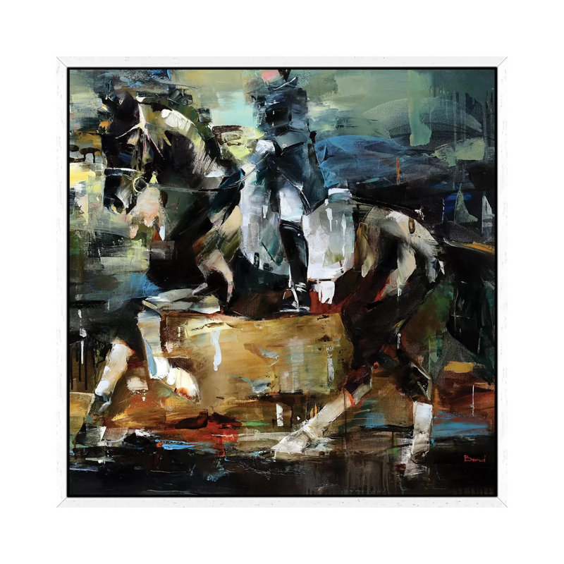 Royal Spirit by Ohab TBJ - Painting on Canvas, White Framed, 45.72 cm H x 45.72 cm W