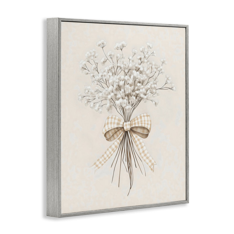 Giclée encadrée Farmhouse Baby's Breath, design par Arlington Prints, H 14 po x l 11 po, Estampe numérique Farmhouse