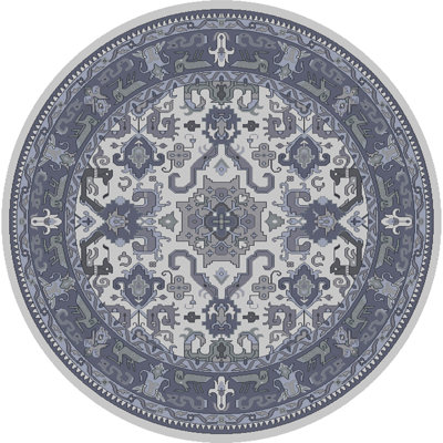 Zeus Hand-Knotted Navy Area Rug