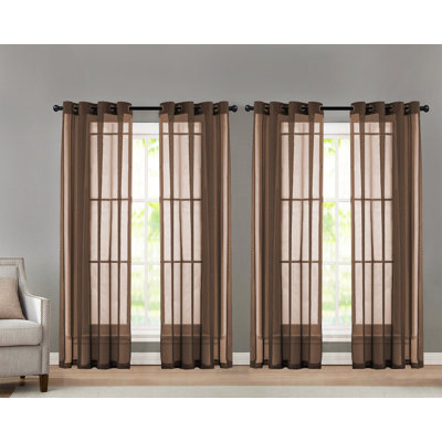 Panneau de rideau transparent d'intérieur à œillets Krenzke