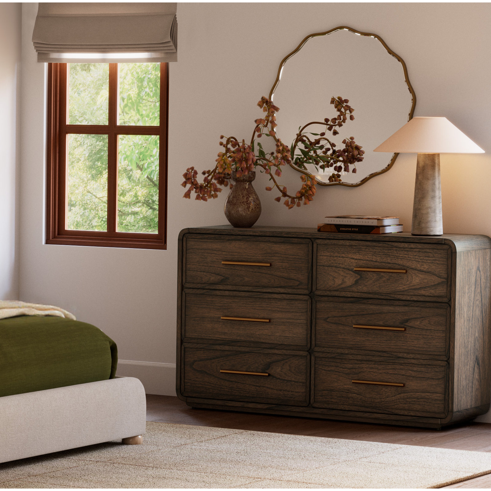 Brewster 6-Drawer Dresser, Dark Brown