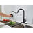 Matte Black Stainless Steel Faucet With Pull Down For Convenient Kitchen Use, Single Handle Coating And ,