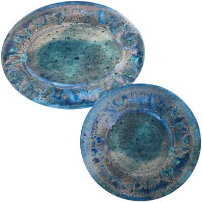 Certified International Radiance 2 Piece Platter Set