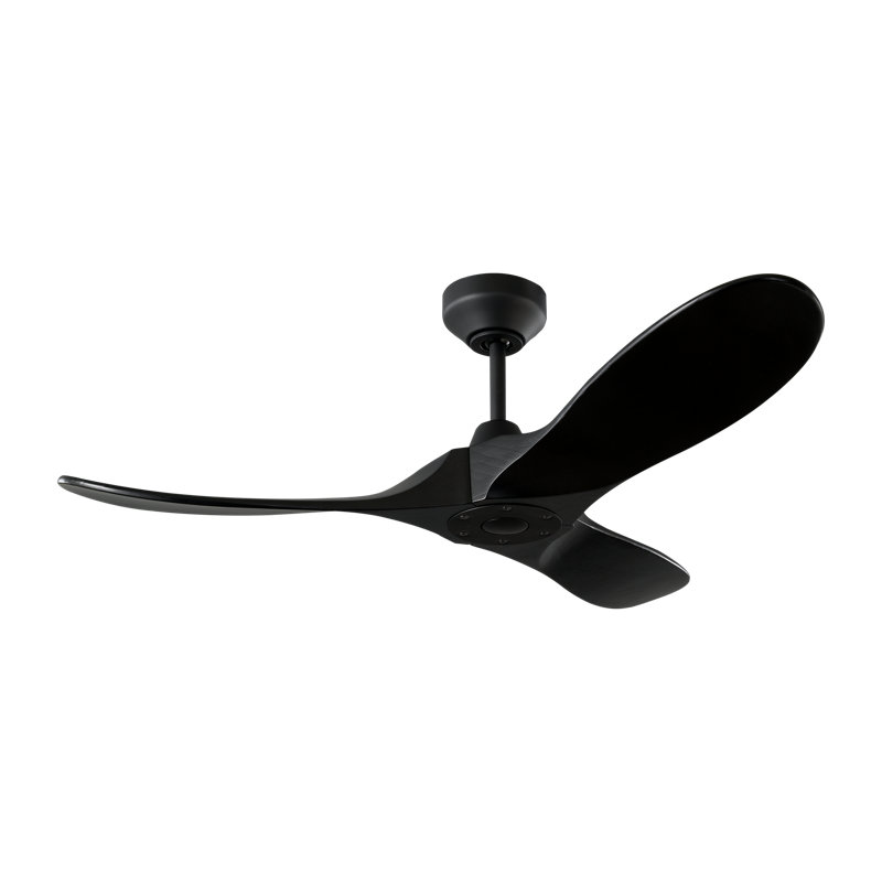 Visual Comfort Fan Maverick Smart 44 Indoor Ceiling Fan with Threaded Downrod, Dark Walnut blades and Handheld Remote