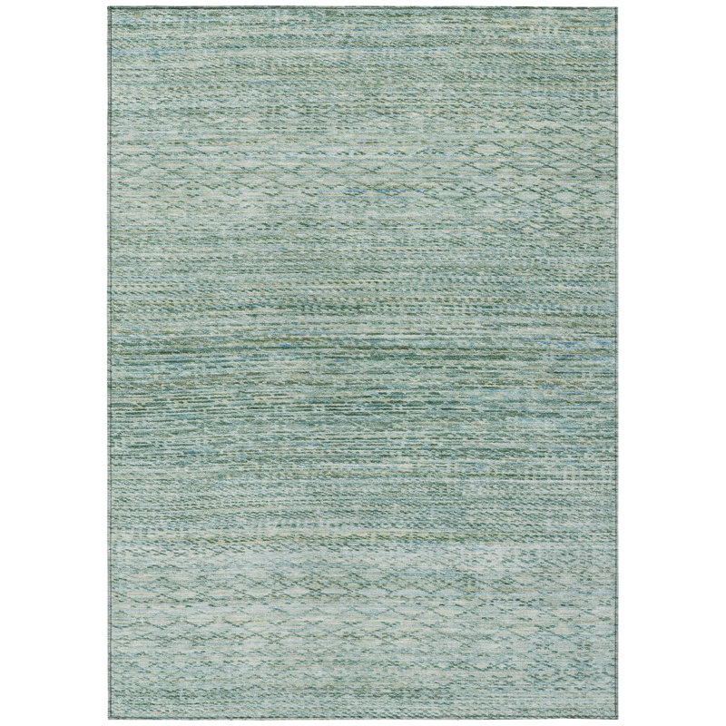 Machine Washable Indoor/Outdoor Amanda ACN2150 Striped Rug, Rectangle 3' x 5'