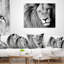 Coussin lombaire pour tête de lion animal