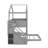 Twin Over Full House Bunk Bed With Blackboard And Storage Staircase-119285465