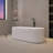 67" Freestanding Solid Surface Soaking Bathtub