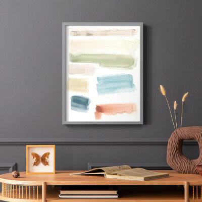Watercolor Swatches I, reproduction encadrée - bois massif