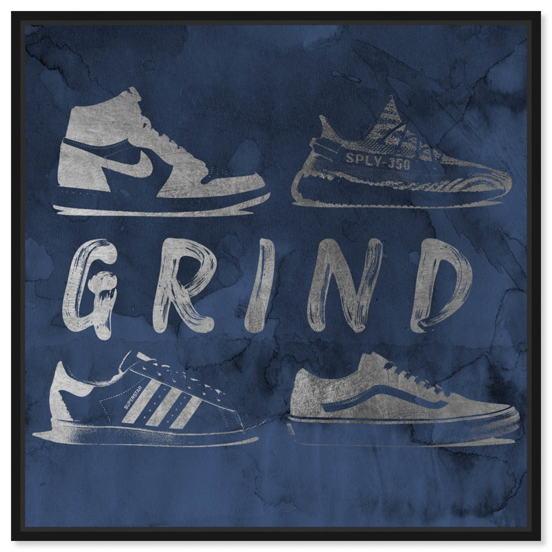 Espadrilles Notoriart Grind Sneaker 1 pièce, galerie, Cadre noir, H 13 po x l 13 po