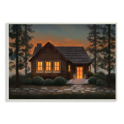 «Cabin in the Woods Country Landscape» par Ziwei Li - reproduction d'art