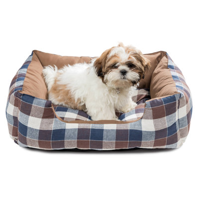 Saira Geometric Orthopedic Polyester Pet Bed