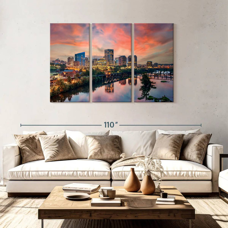 Syd Richmond City Sunrise, 48" H x 74" W