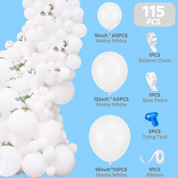 Abbie Home 125Pcs Party Balloon Arch Garland Kit Decorations With Tool For  Graduation Wedding Birthday