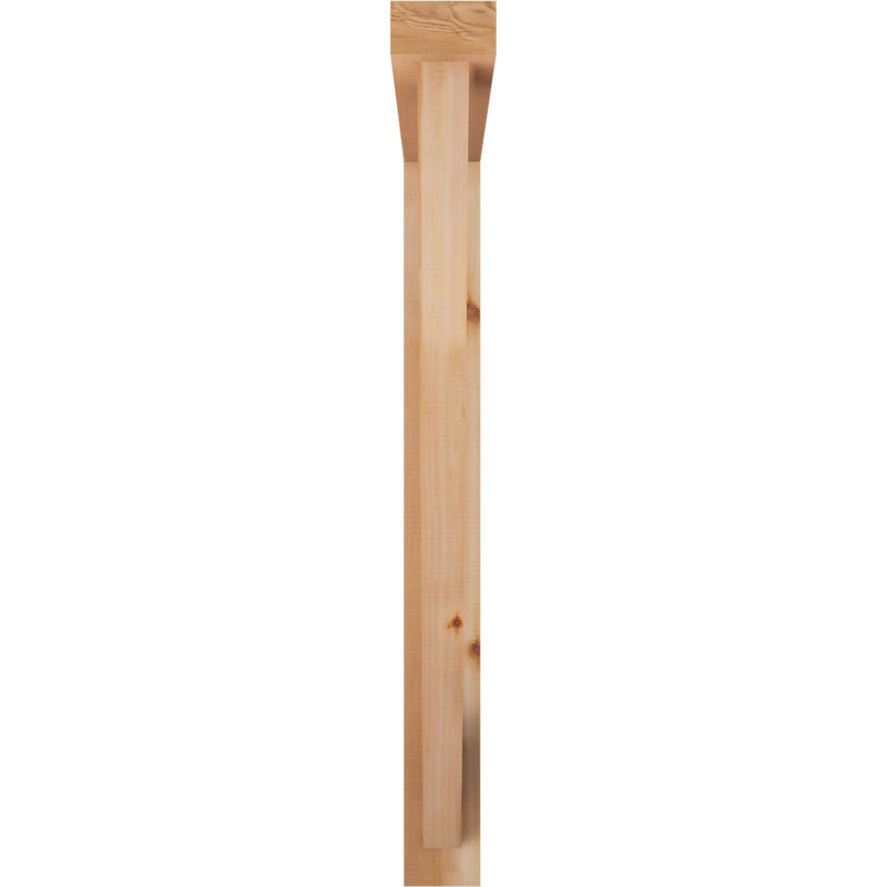 Traditional Block Bracket w/ Offset Brace, 40 x 40, 4"W Western Red Cedar (Rough Sawn)