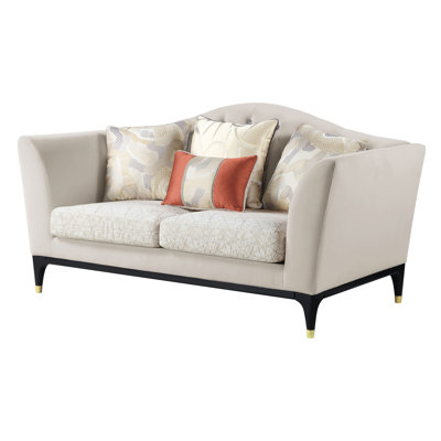 70.6" Velvet Flared Arm Loveseat