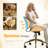 PU Curved Office Chair With Antique Bronze Base-2048463796