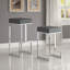 Tabouret de bar rembourré gris et chrome-599602464