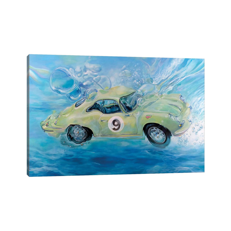Porsche No. 9 by Marcello Petisci - Print on Canvas, Wrapped Canvas, 20.32 cm H x 30.48 cm W