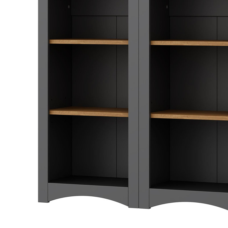 Armoire moderne à tablettes réglables, gris pour chambre à coucher, salon, conception stable de 72 po de hauteur avec tablettes, cuisine rustique