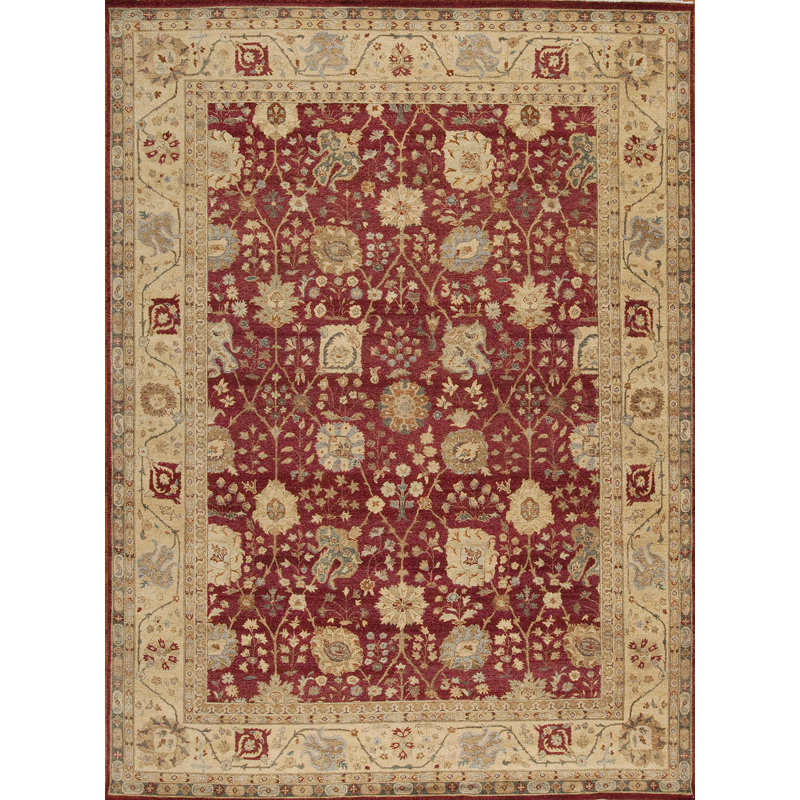 International Hand Knotted Wool Area Rug, Rectangle 9' x 12'