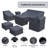 Emanuell Wicker All-Weather Outdoor Conversation Set Furniture Covers