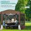 Pavillon de jardin avec moustiquaire pour le camping, pièce moustiquaire 12 x 12-106632271