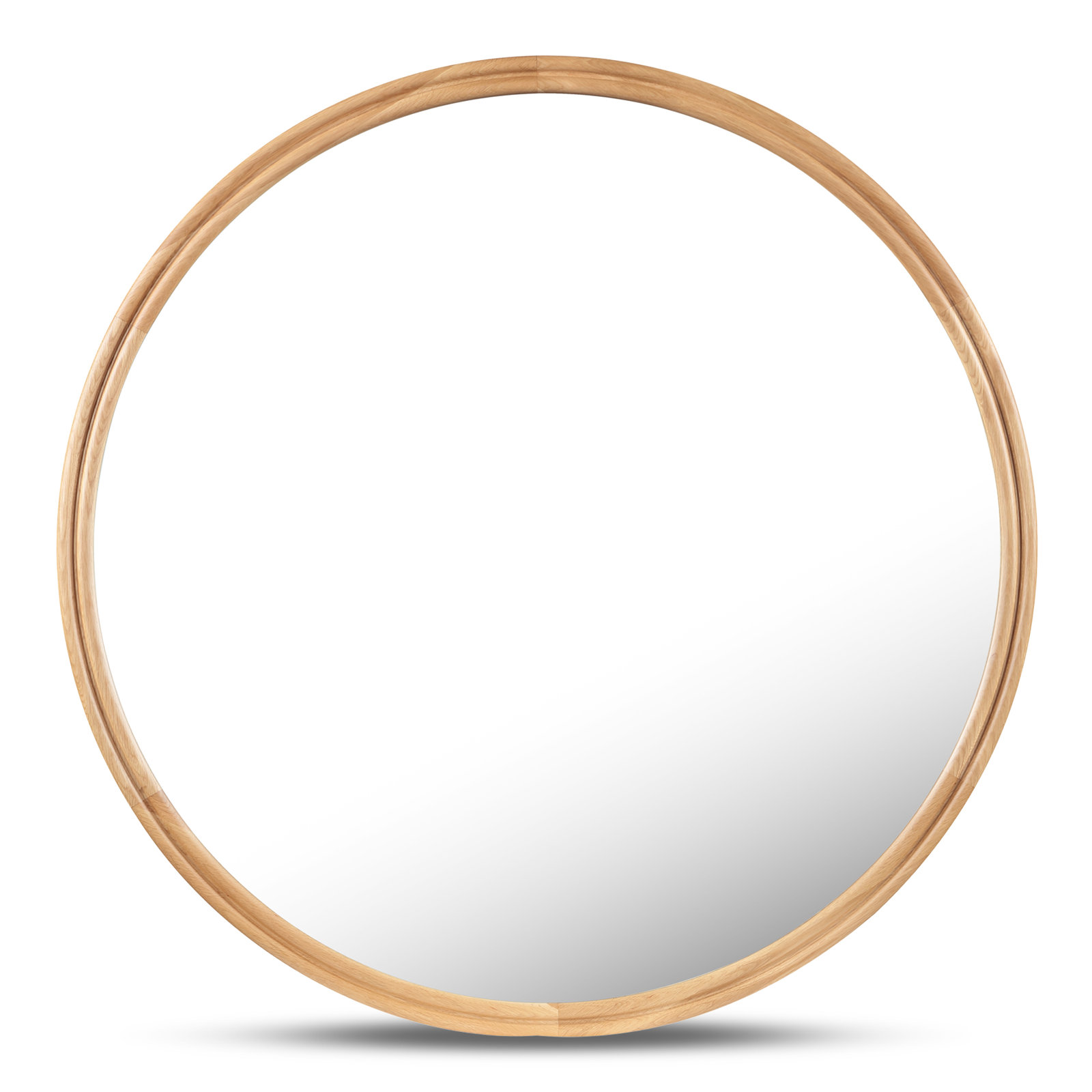 Alcott Large Round Mirror, Round, 48" x 48", Natural