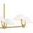 Penley 6-Light Brushed Gold Linear Chandelier